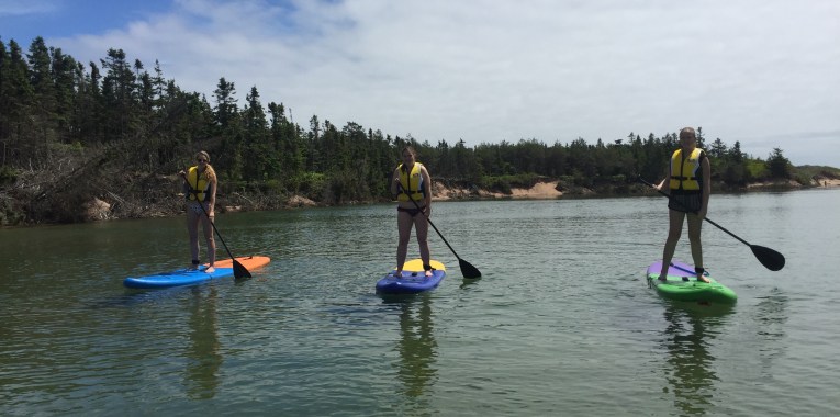 group paddle boarding with East Coast Paddle Adventures