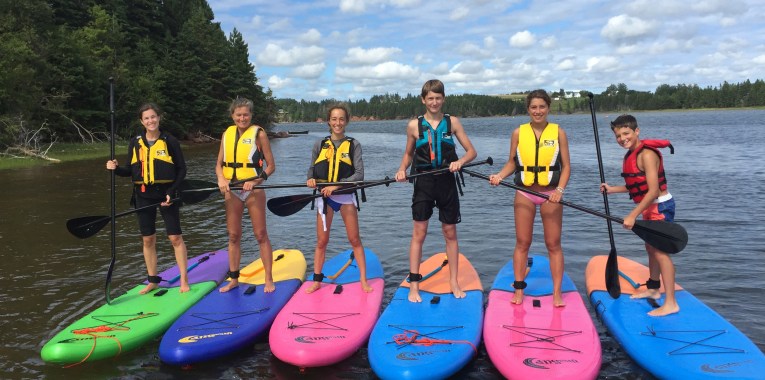 group paddle boarding with East Coast Paddle Adventures