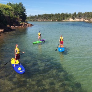 group paddle boarding with East Coast Paddle Adventures